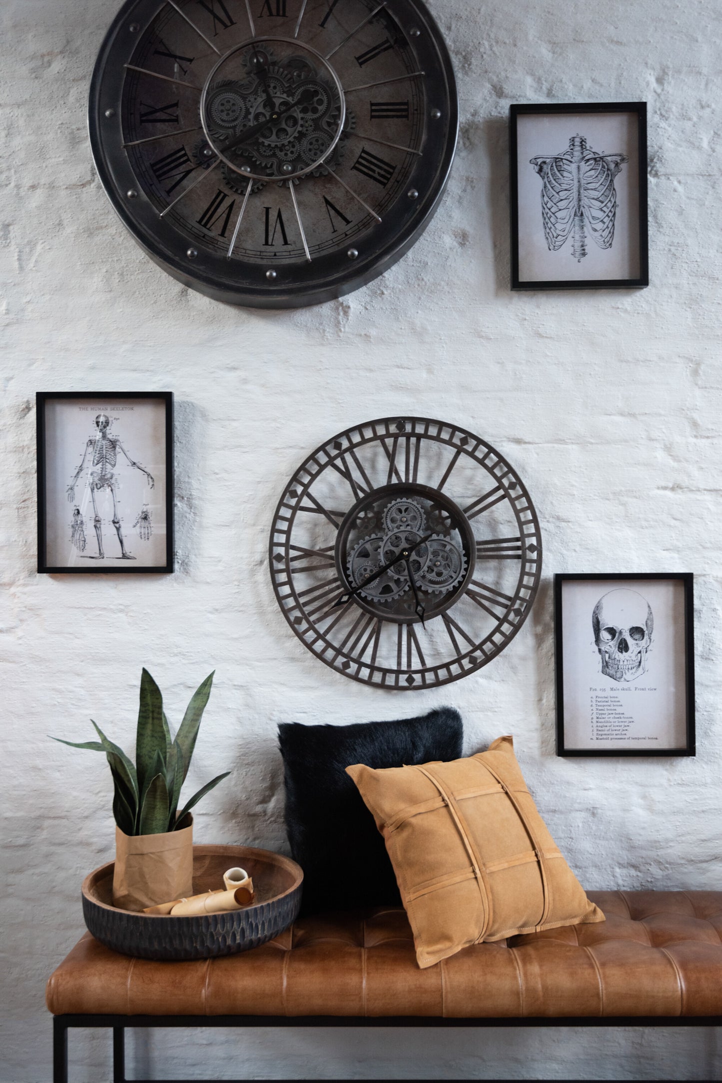 Relógio de Parede Vintage Dourado Antigo