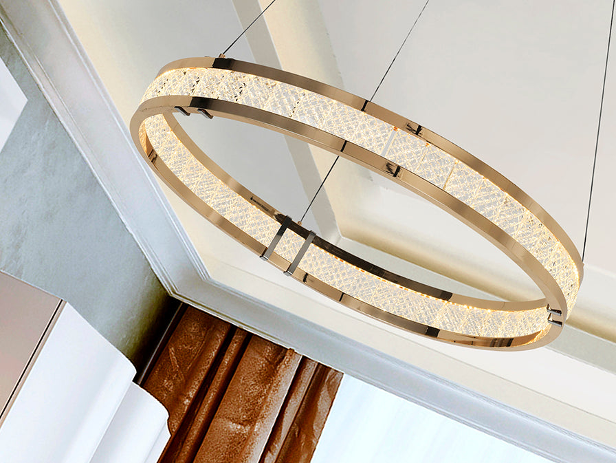 Candeeiro teto Lorian dourado ø60cm