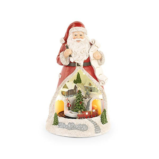 Pai Natal com Comboio com Movimento, Luz e Música 32 cm