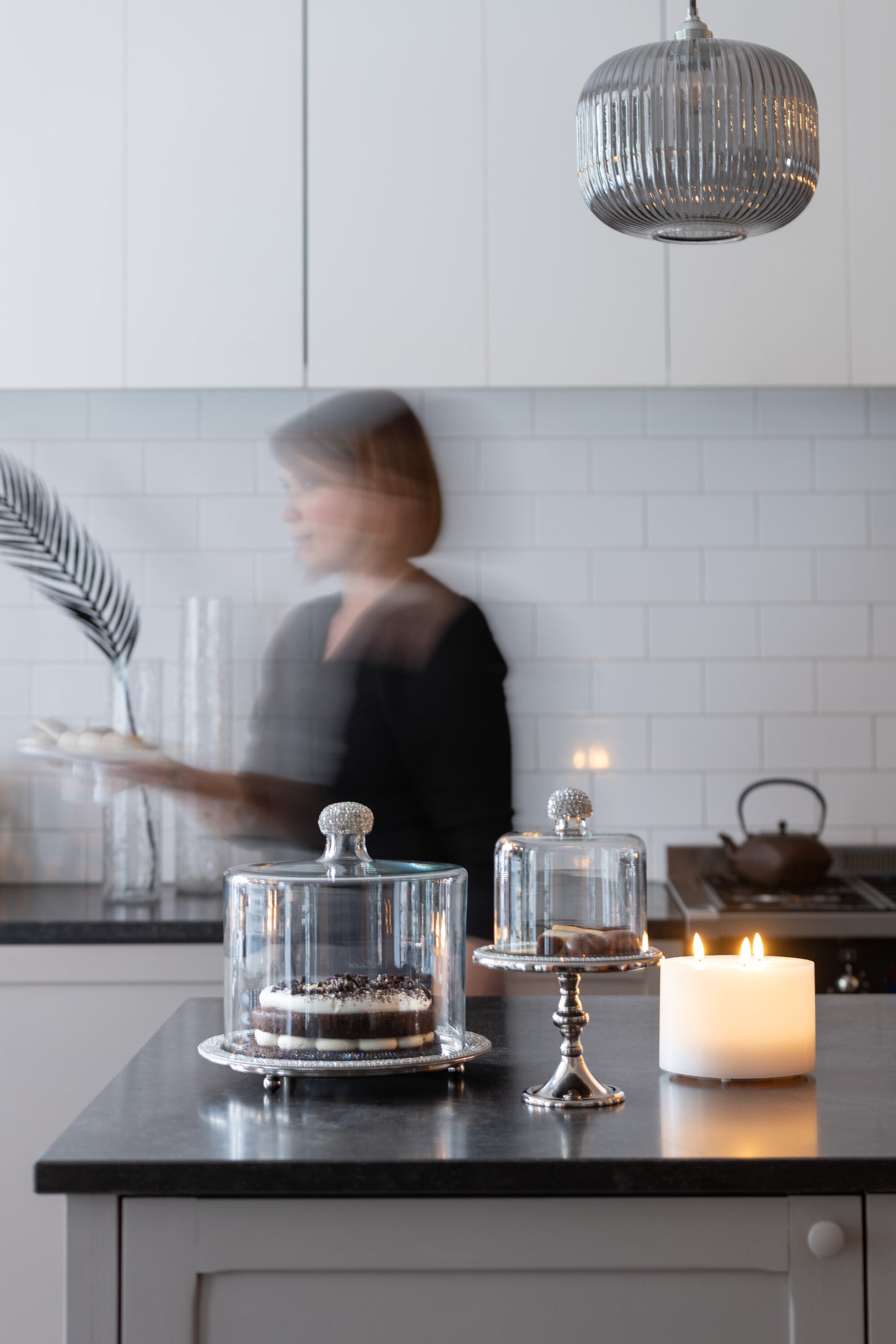 Vela LED 3 Chamas Branca