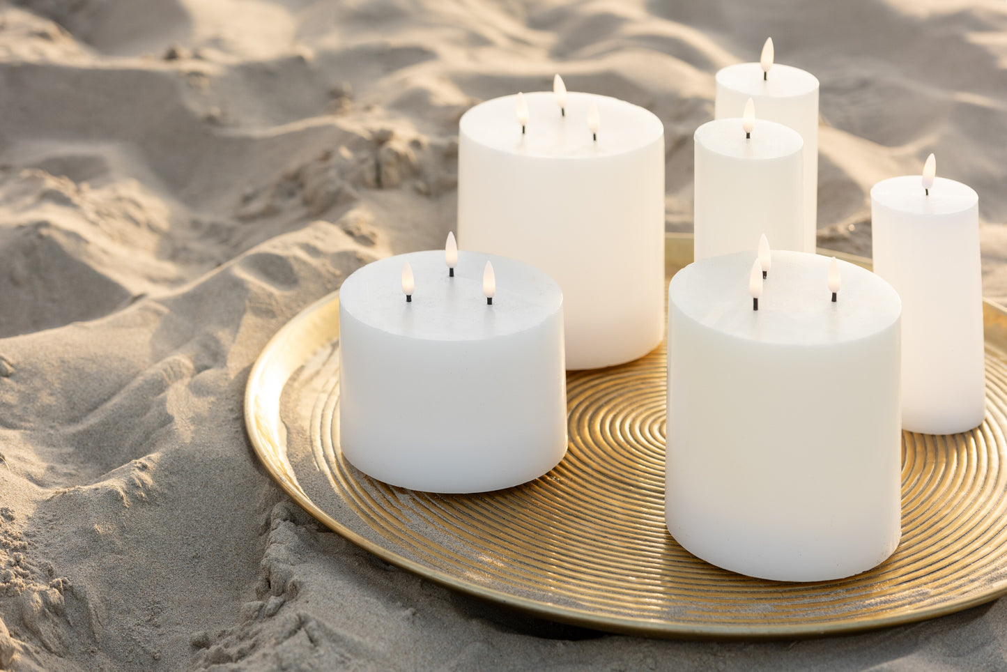 Vela LED 3 Chamas Branca