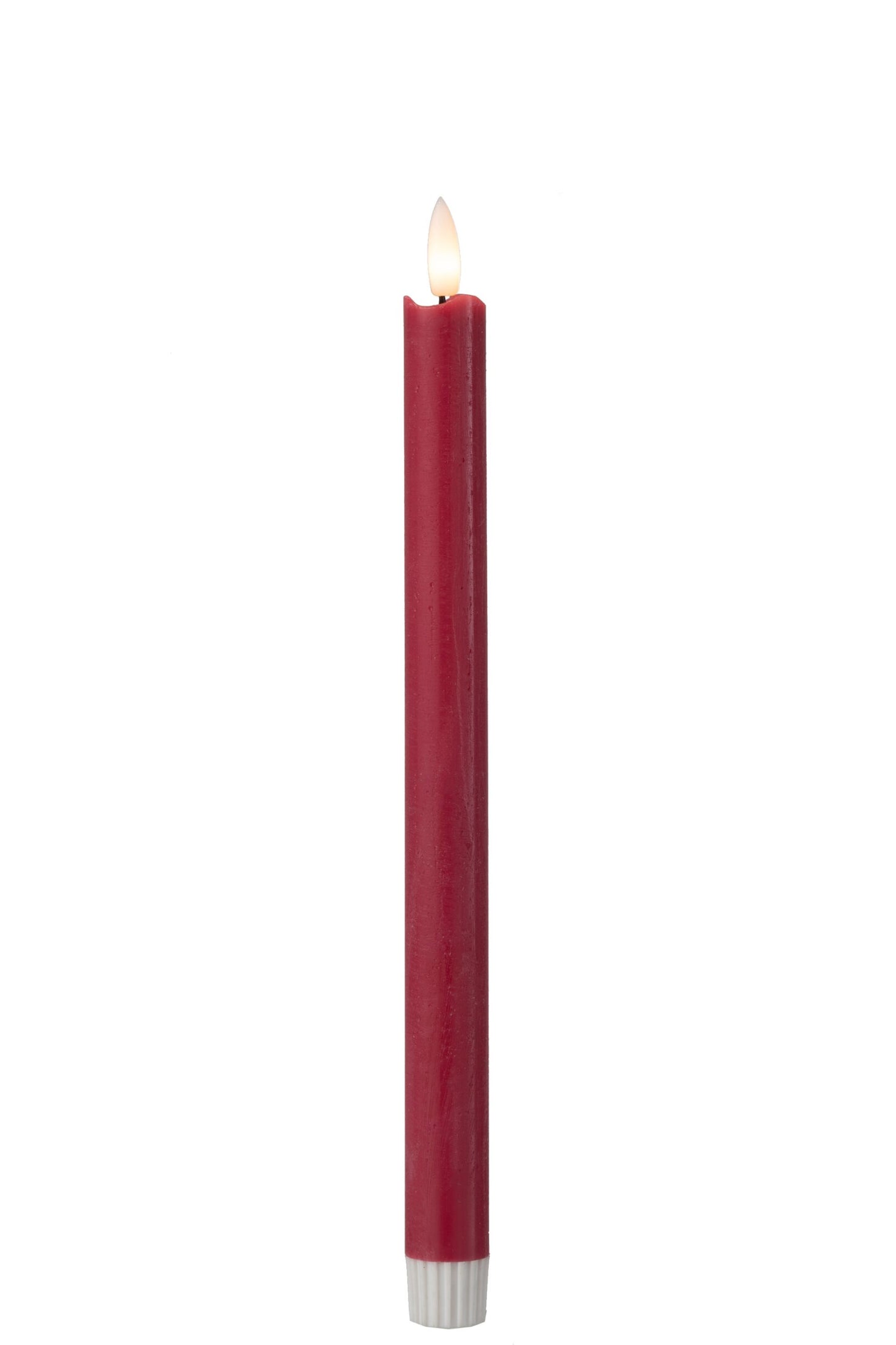 Velas longas vermelhas a pilhas, 2 uni.