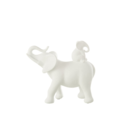 Escultura mamã e bebé elefante