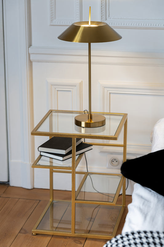 Mesa Apoio Square dourado