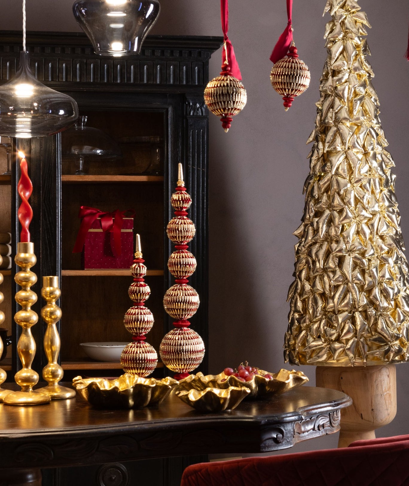 Centro de mesa Flor Dourado Ø26cm