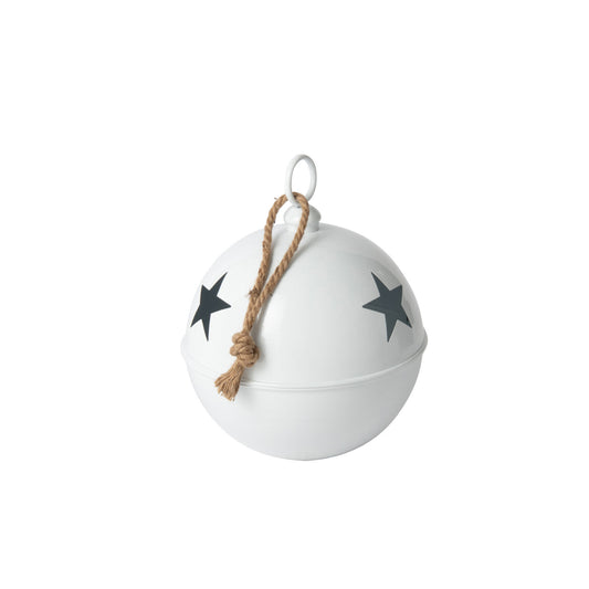 Bola de Natal em metal branco média