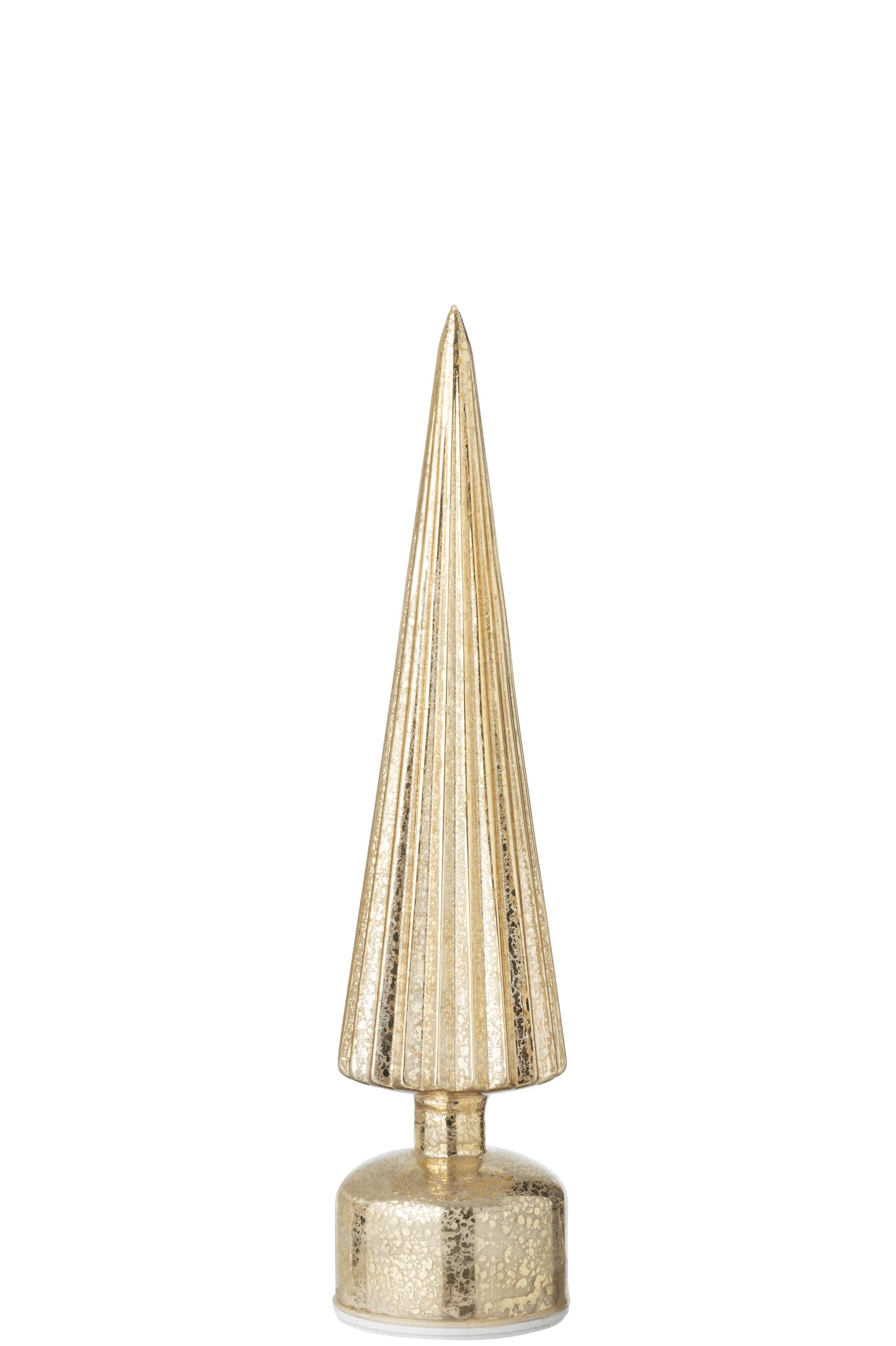Árvore de Natal LED Giratória em Vidro Dourado