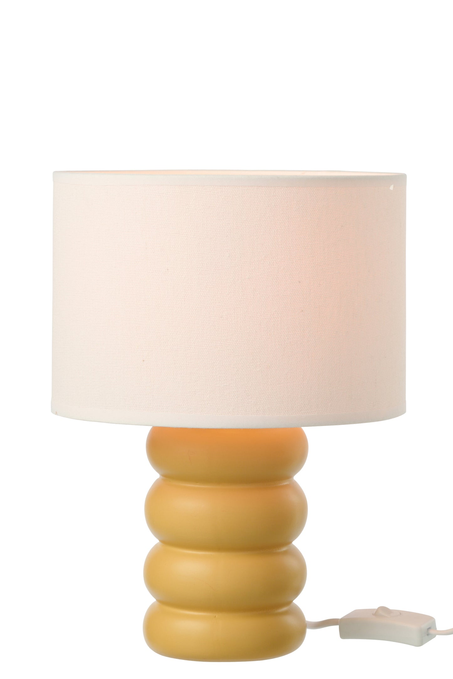 Candeeiro de Mesa Eva Linho Amarelo Ocre