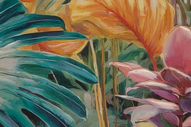 Quadro tropical colorido 83x123cm