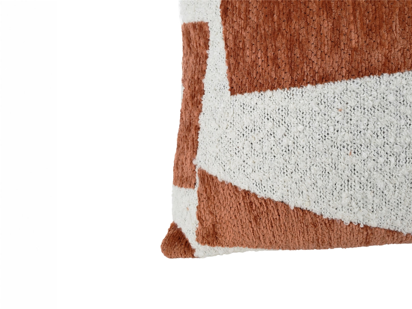 Almofada Abstract em chenille terracota 45x45 cm