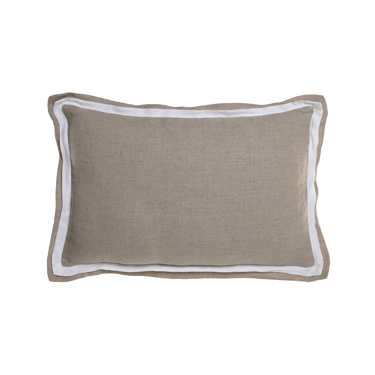 Almofada linho natural e branco 40x60cm