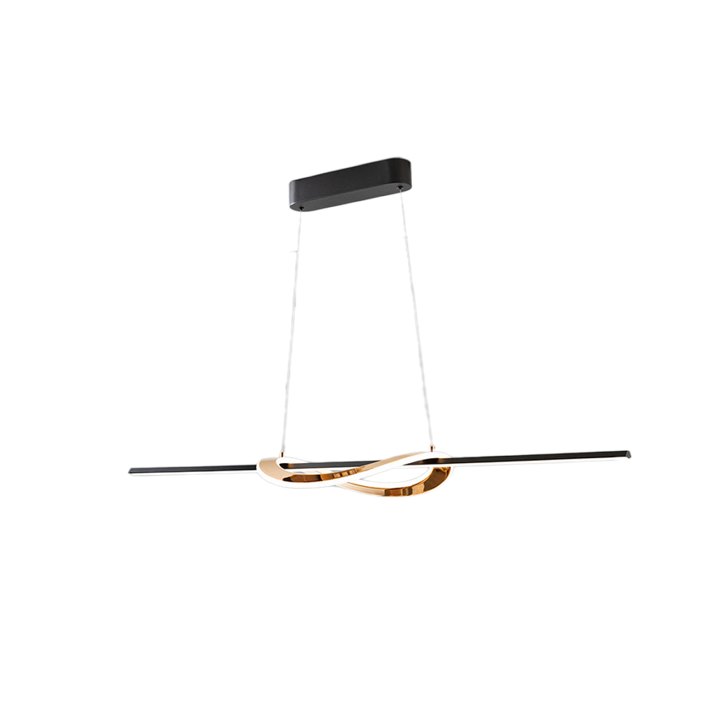 Candeeiro teto Enora preto dourado