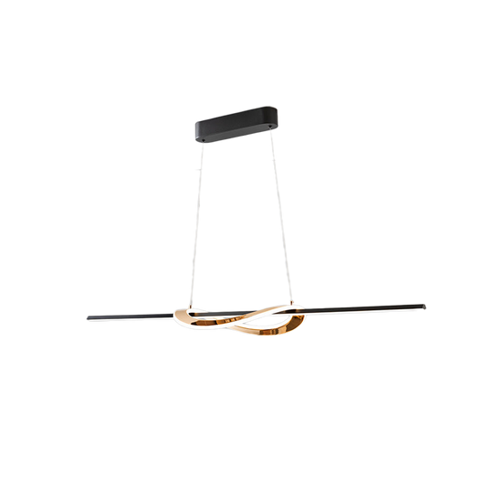 Candeeiro teto Enora preto dourado