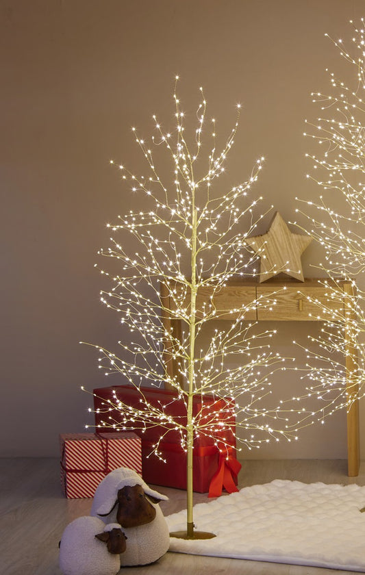 Árvore decorativa Micro LED Dourada 150 cm