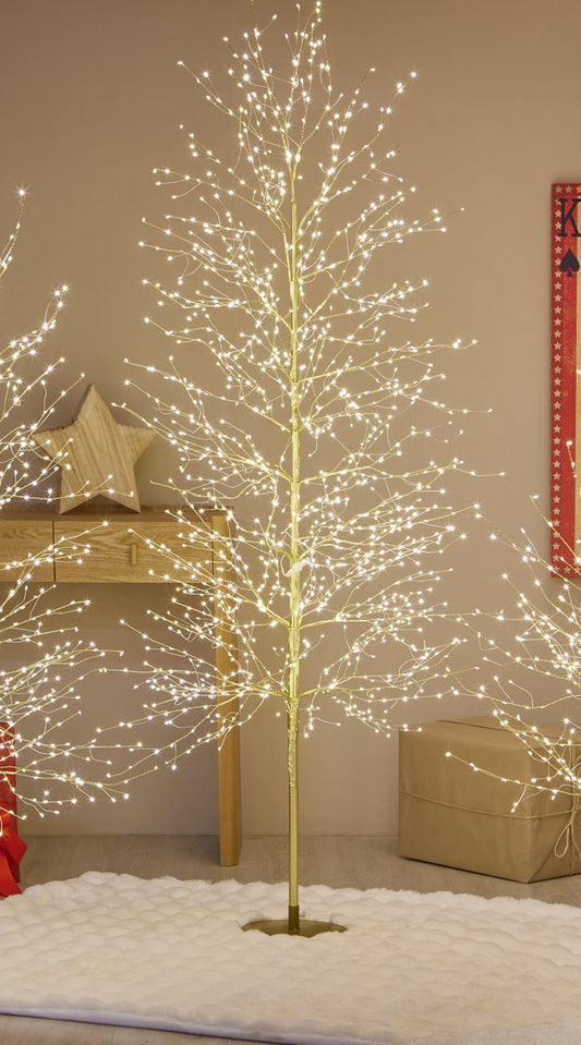 Árvore decorativa Micro LED Dourada 180 cm