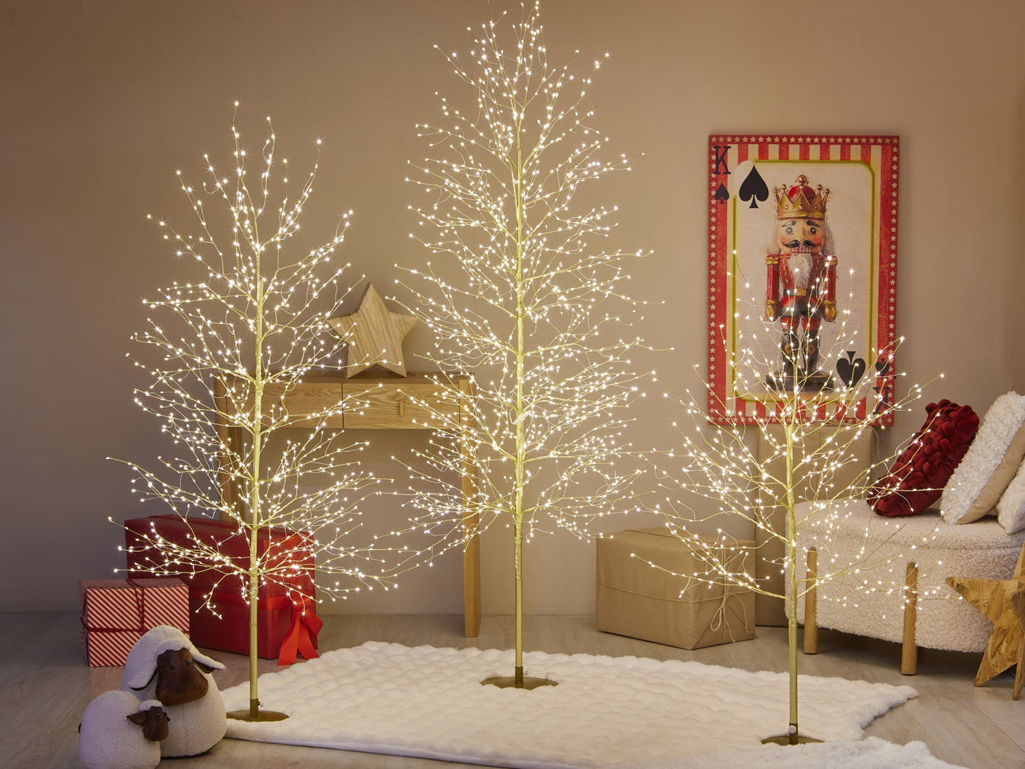 Árvore decorativa Micro LED Dourada 150 cm