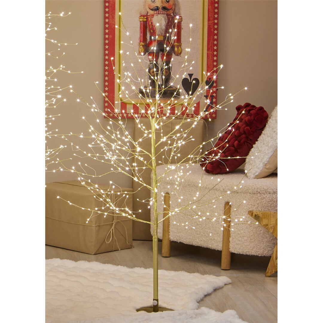 Árvore decorativa Micro LED Dourada 120 cm