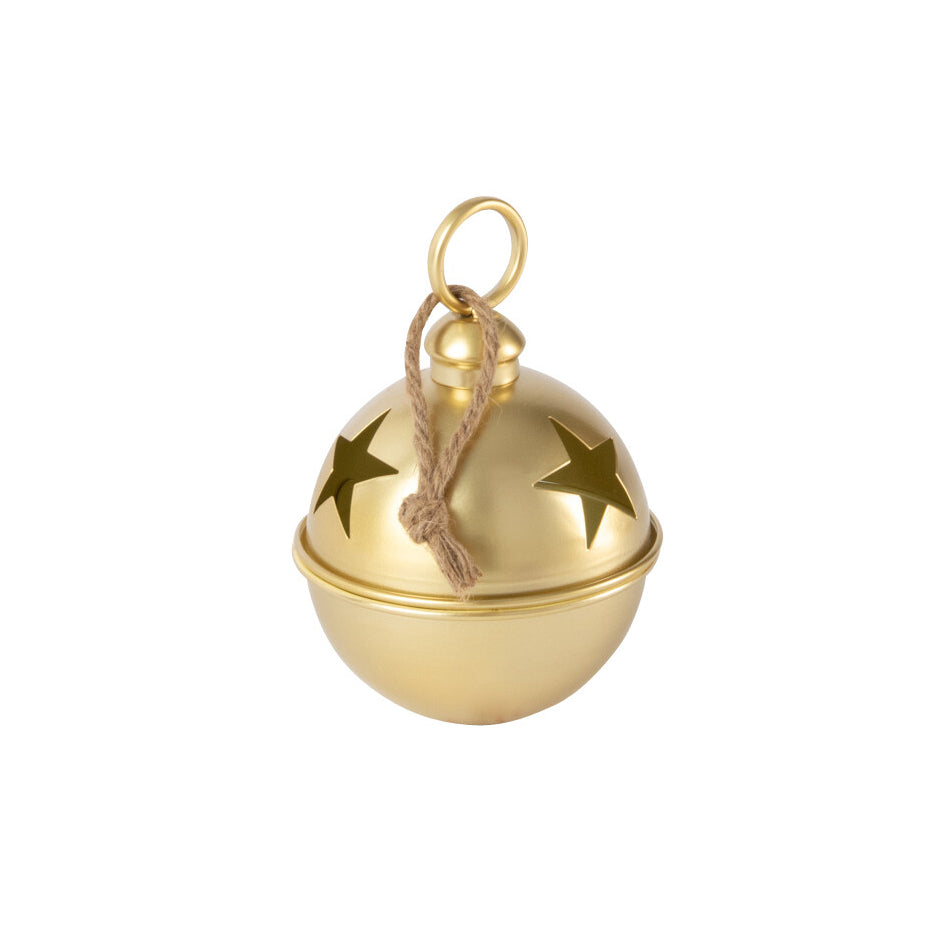 Bola de Natal em metal dourada pequena