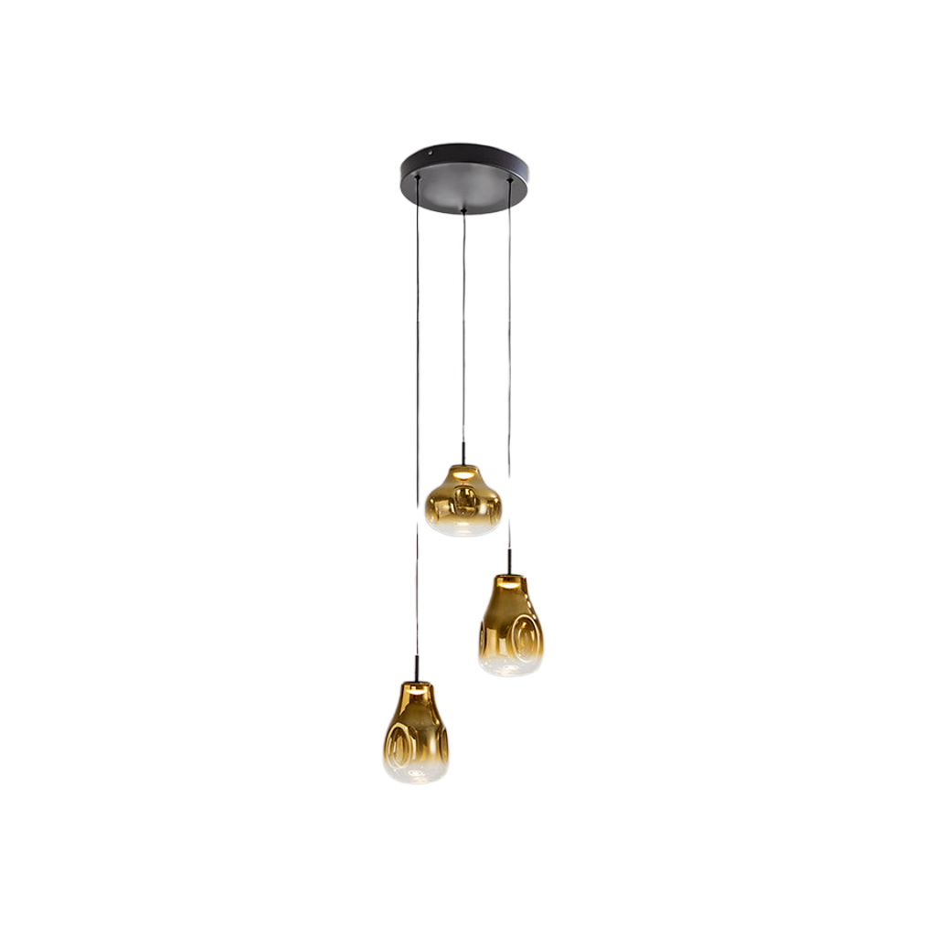 Candeeiro teto Aledis 3L dourado