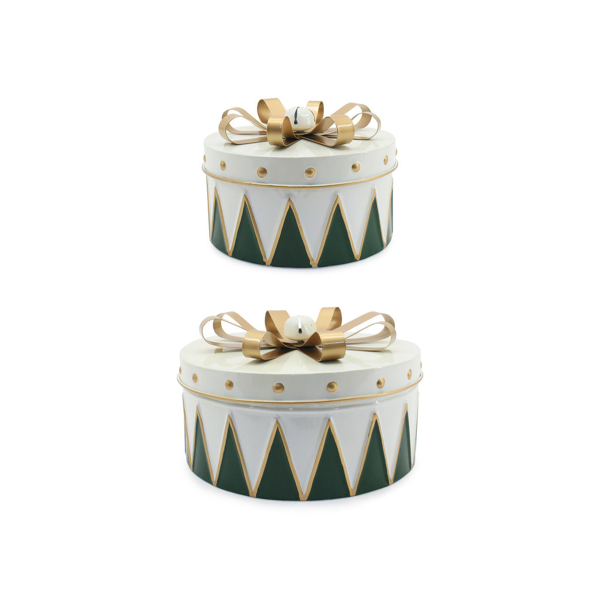 Caixa Decorativa Conway verde e dourado