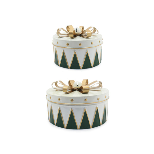 Caixa Decorativa Conway verde e dourado