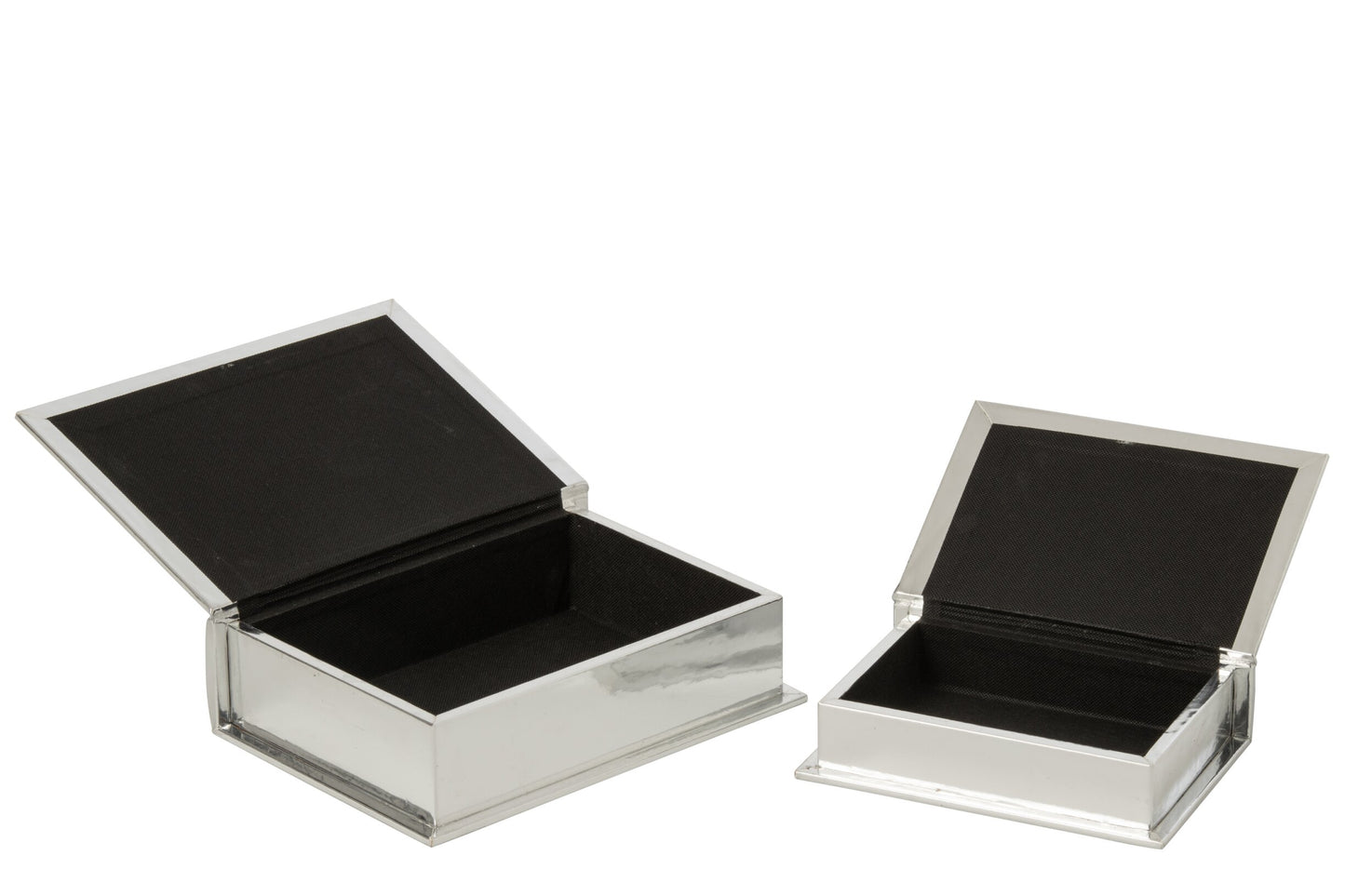 Caixas livro Silver prateadas, 2 uni.