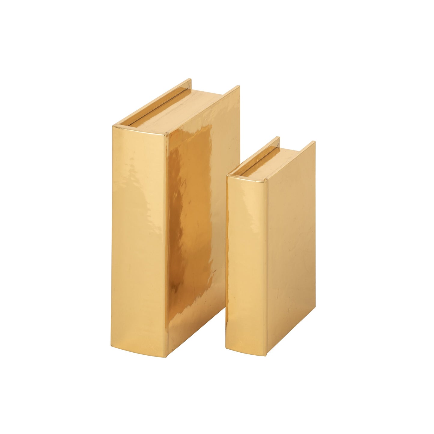 Caixas livro Gold douradas, 2 uni.