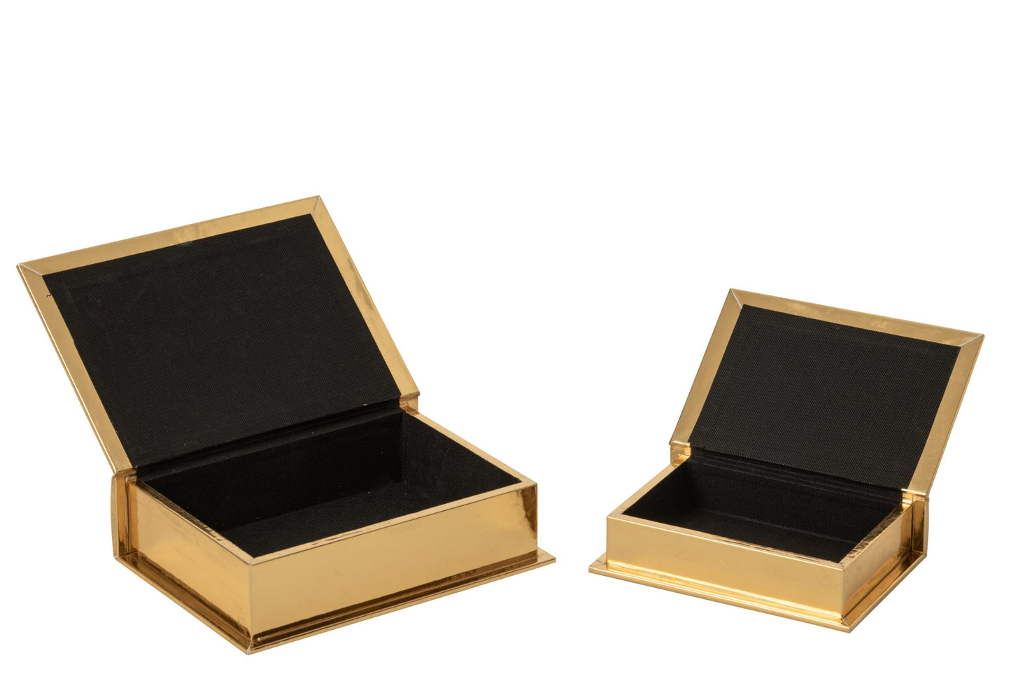 Caixas livro Gold douradas, 2 uni.
