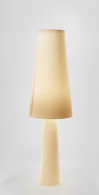 Candeeiro de Pé Radha em Bouclé Bege 120 cm
