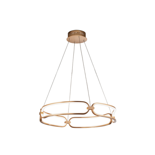 Candeeiro teto Colette dourado Ø60cm