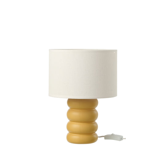 Candeeiro de Mesa Eva Linho Amarelo Ocre