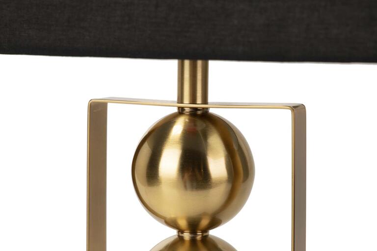 Candeeiro de mesa Indy dourado e preto