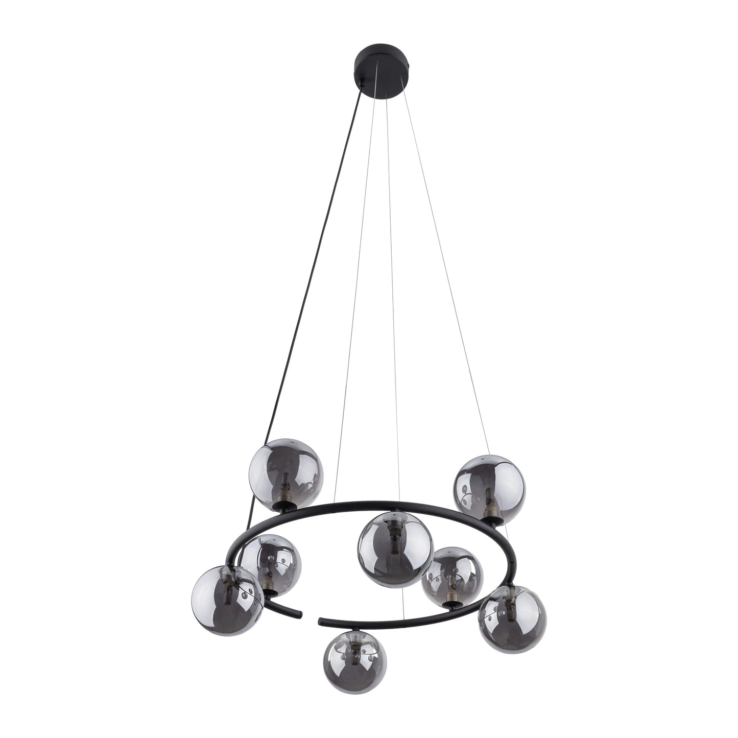Candeeiro de teto Anabelle redondo 8L preto