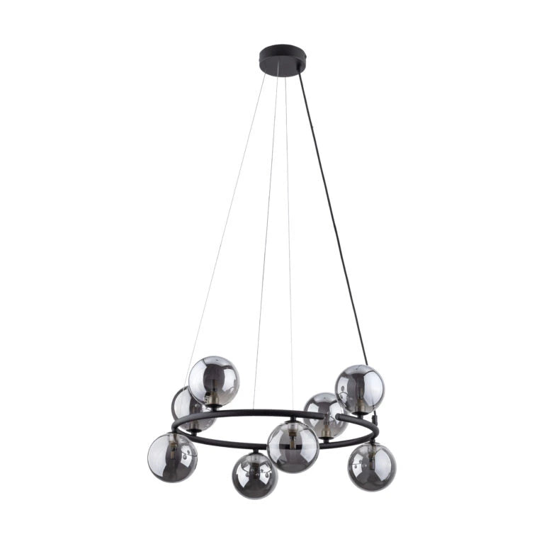 Candeeiro de teto Anabelle redondo 8L preto