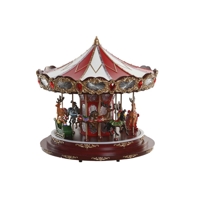 grande carrossel de Natal 42cm, roda, dá musica e tem luz