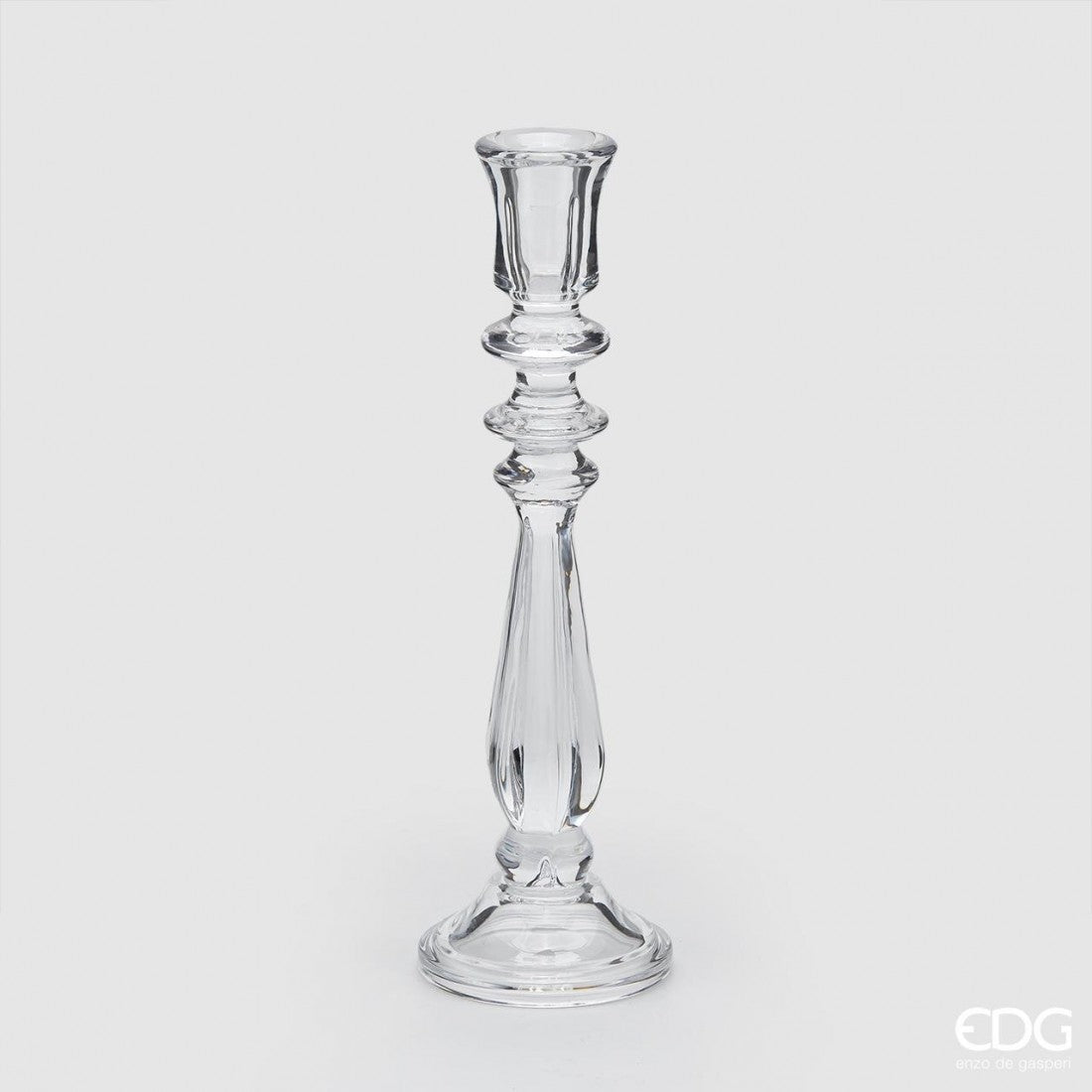 Castiçal de vidro  decorativo 32,7 cm