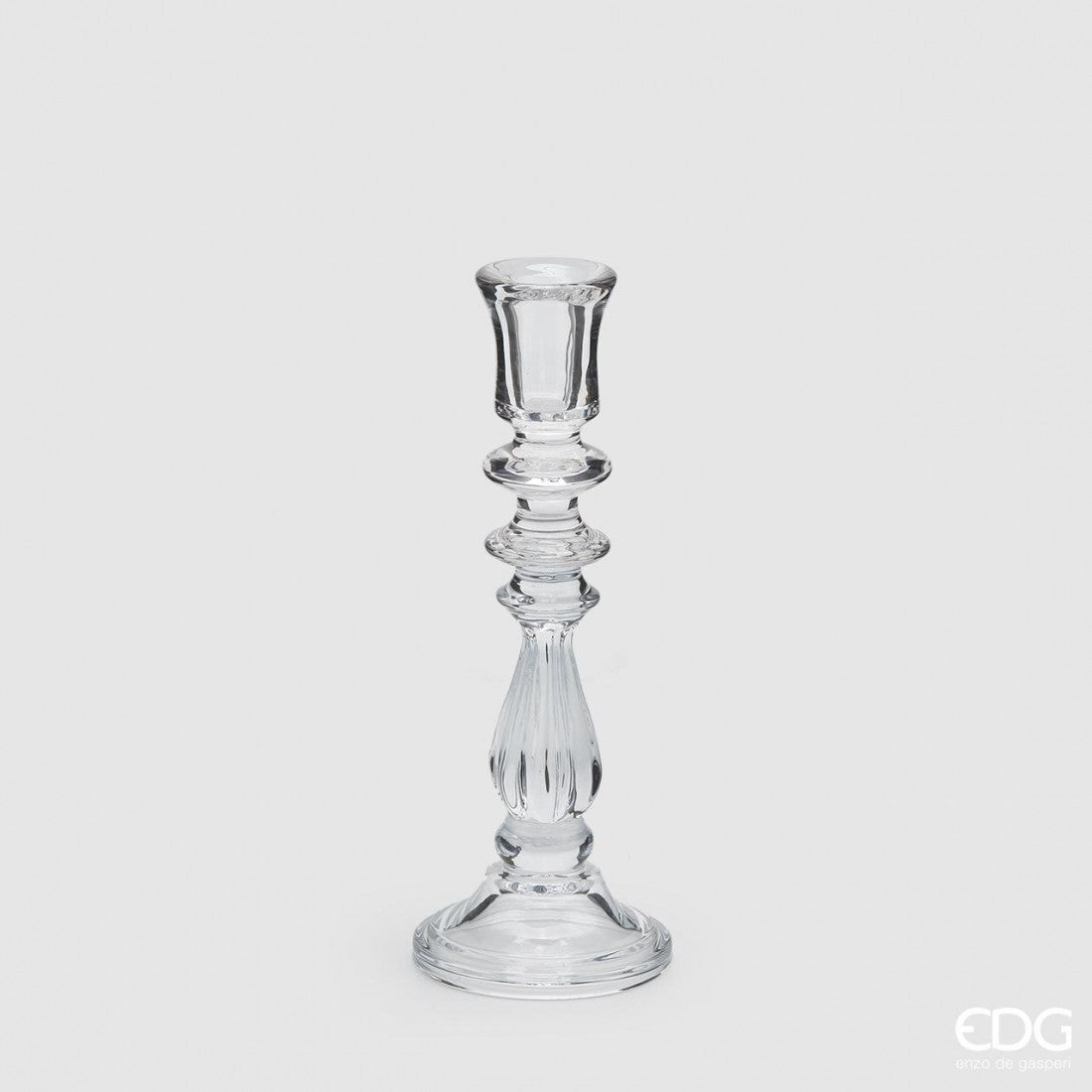 Castiçal em vidro decorativo 27,6 cm