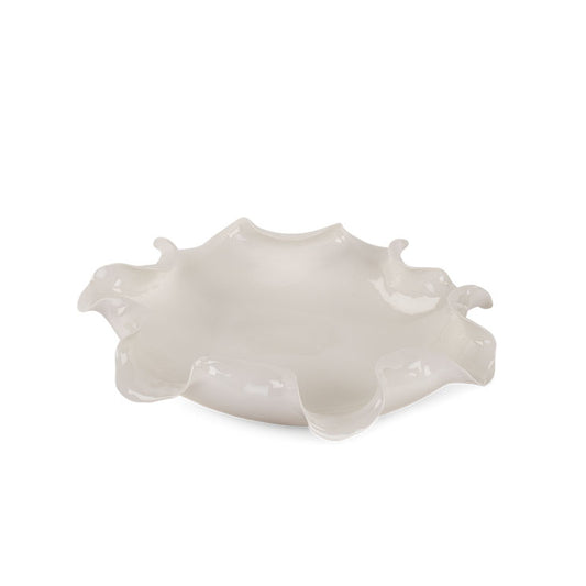 Centro de mesa Branco com Folhos