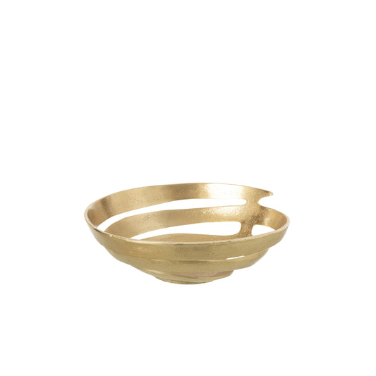 Taça Decorativa em Alumínio Dourado
