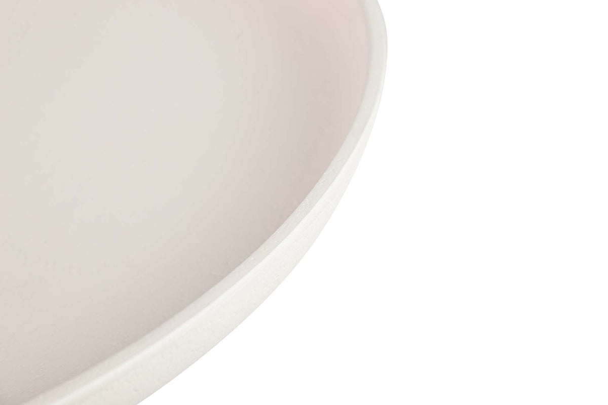 Centro de mesa com pé em alumínio branco e dourado