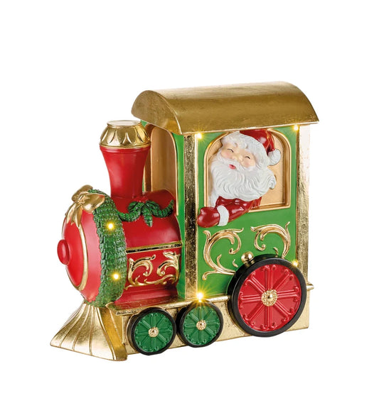 Comboio de Natal Decorativo com LED e Pai Natal