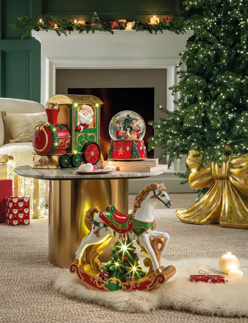 Comboio de Natal Decorativo com LED e Pai Natal