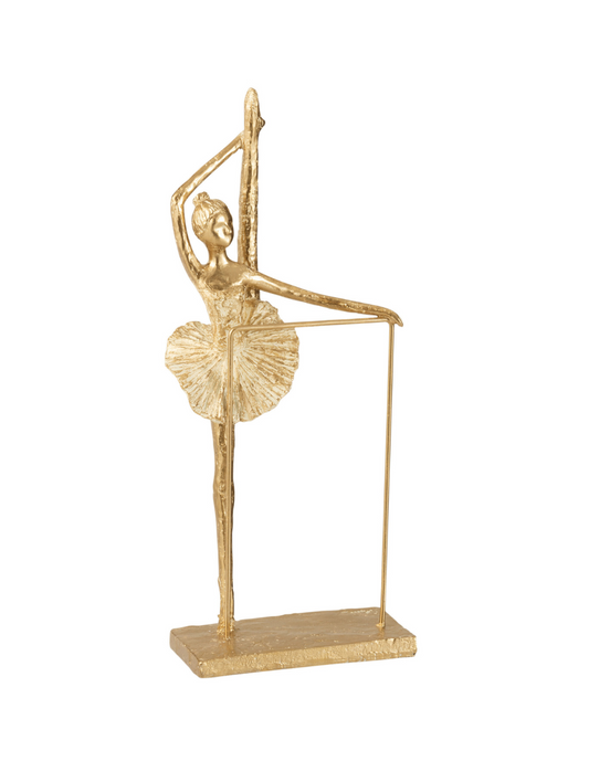 Escultura bailarina dourada