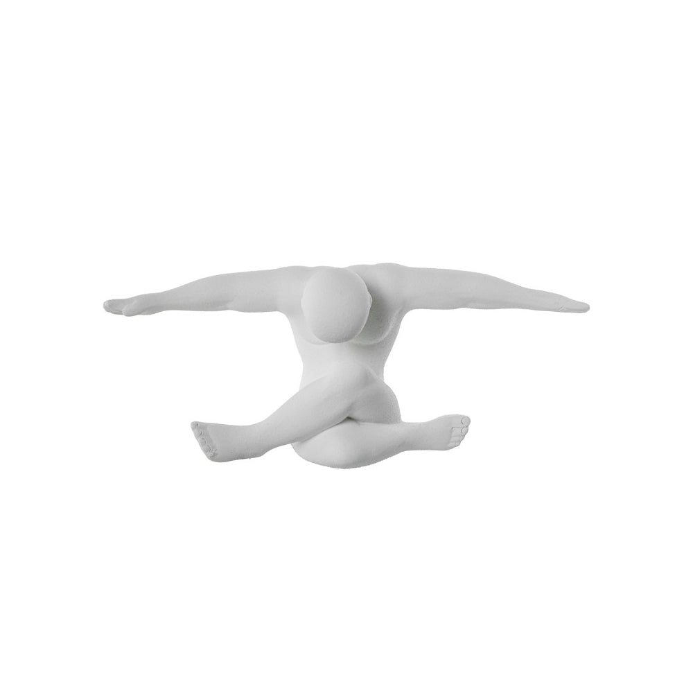 Escultura em cerâmica Atleta branco