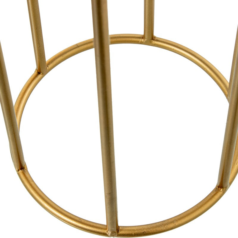Floreira c/ pé dourada Viena