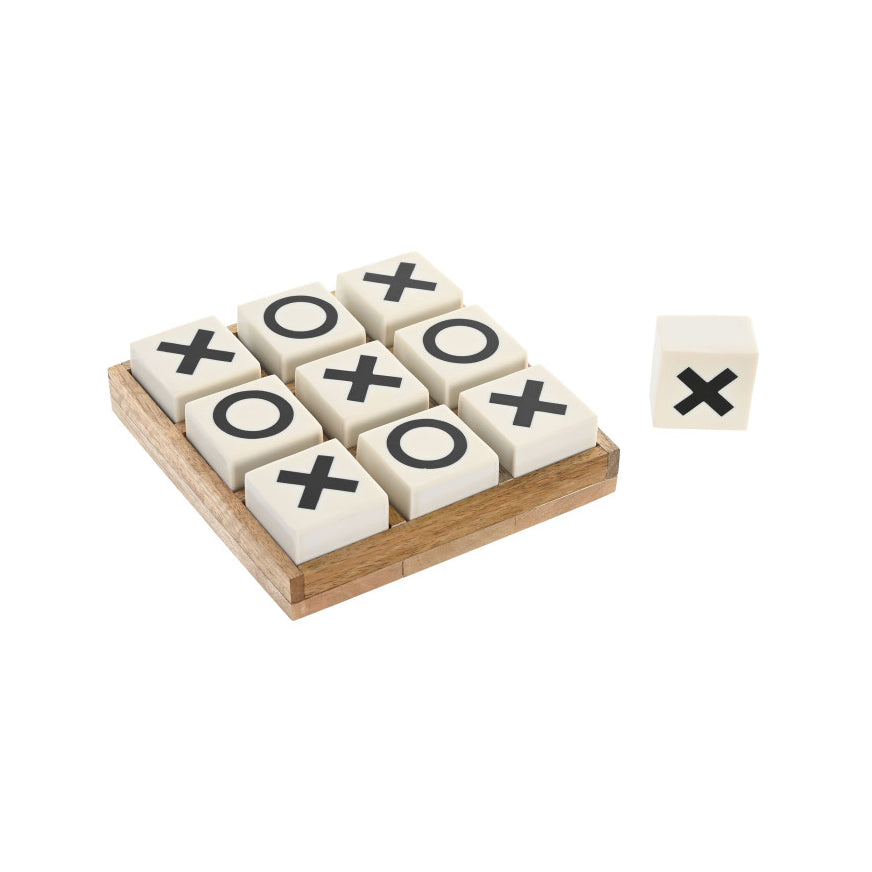 Jogo do Galo branco e madeira