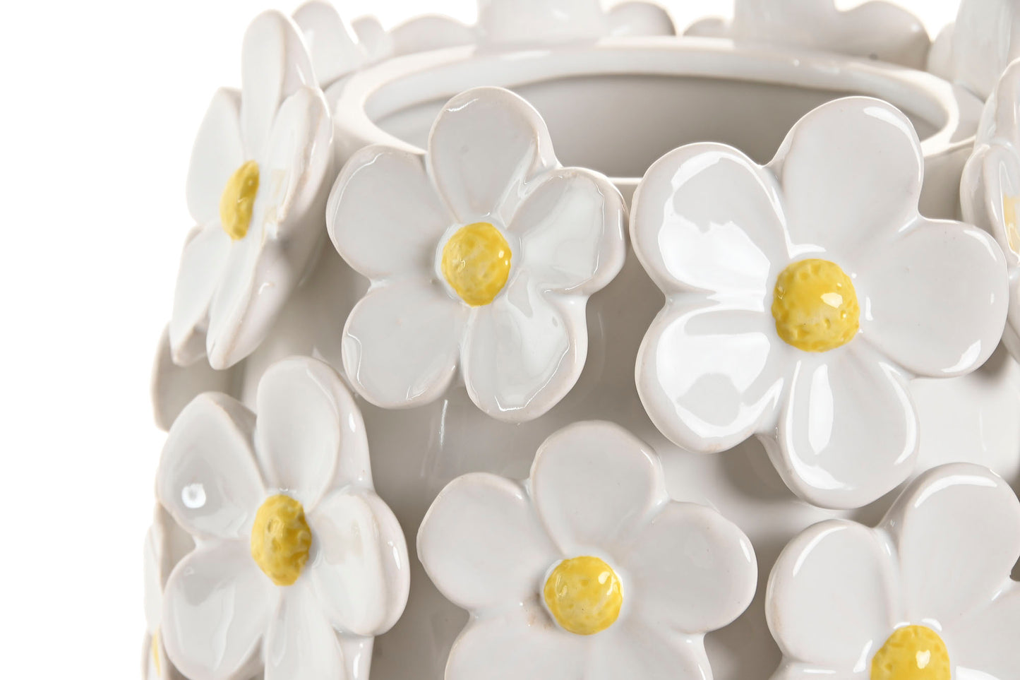 Jarra Margaridas branco e amarelo