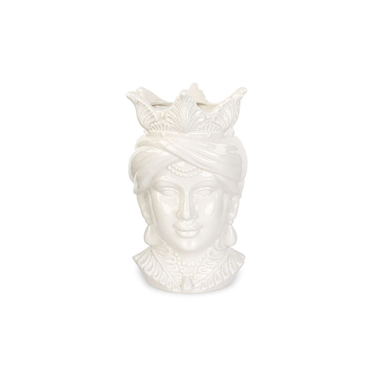 Jarra Regina Branco 28,3cm - Cabeça de Mouro