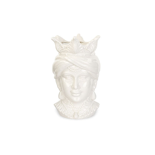 Jarra Regina Branco 28,3cm - Cabeça de Mouro