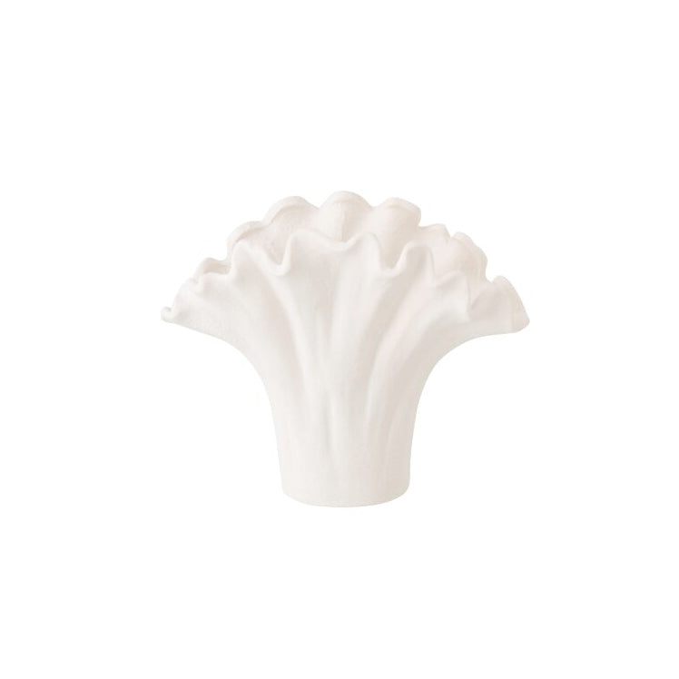 Jarra flor cerâmica branca